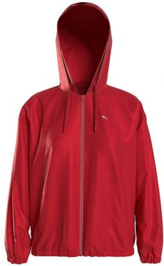 Tommy Jeans Bunda - TJW YOKE TAPE RIB WINDBREAKER červená