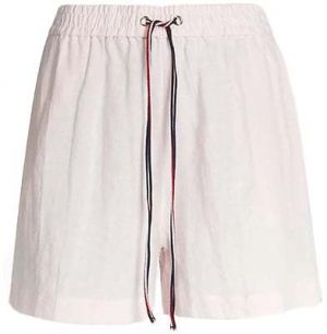 Krátke nohavice - Tommy Hilfiger ABO LINEN SHORT bledoružové