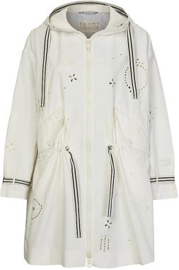 Tommy Hilfiger Parka - ICON COTTON POLY BRODERIE PARKA biela