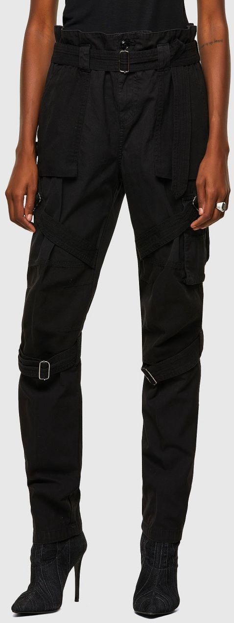 Diesel Nohavice - P-FEDRA-A TROUSERS čierne
