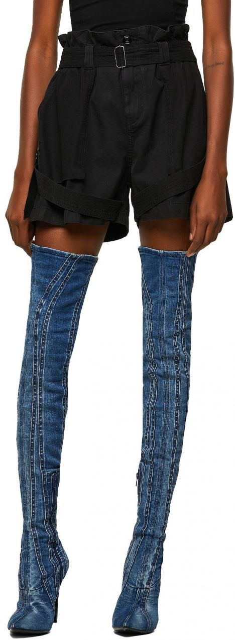 Diesel Krátke nohavice - S-FEDRA-A SHORTS čierne