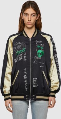Diesel Bunda - GFRANKHB JACKET čierno-zlatá