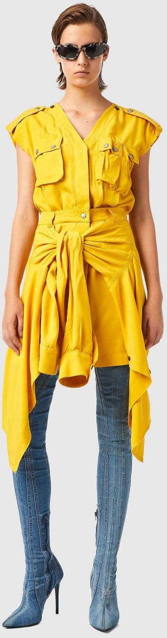 Diesel Šaty - D-GIUDITTA DRESS žlté
