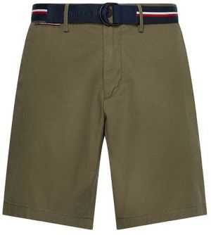 Tommy Hilfiger Krátke nohavice - BROOKLYN LIGHT TWILL zelené