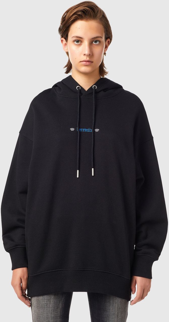 Diesel Mikina - FGULLYHOODB1 SWEATSHIRT čierna