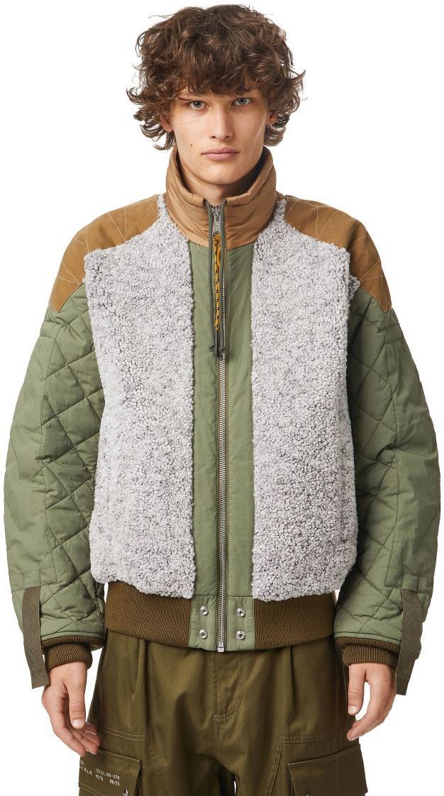 Diesel Bunda - W-POW-TEDDY JACKET zelená