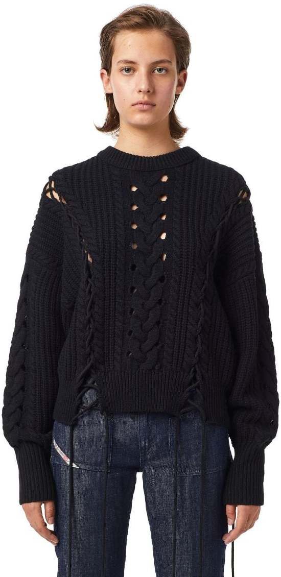 Diesel Sveter - M-NEBRASKA KNITWEAR čierny