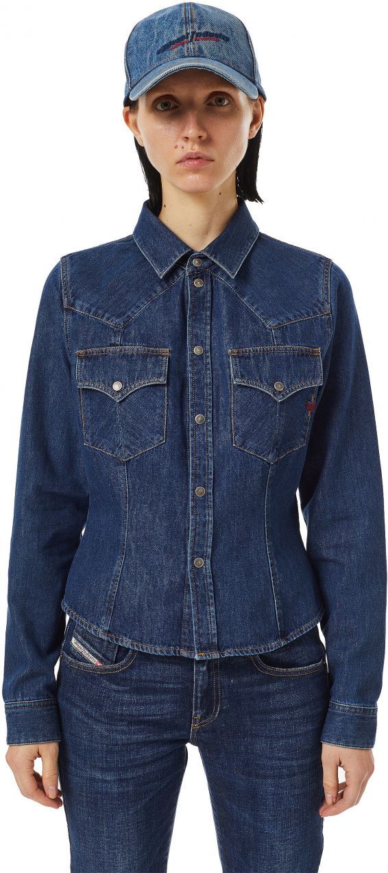 Diesel Košeľa - DE-RIN-F SHIRT modrá