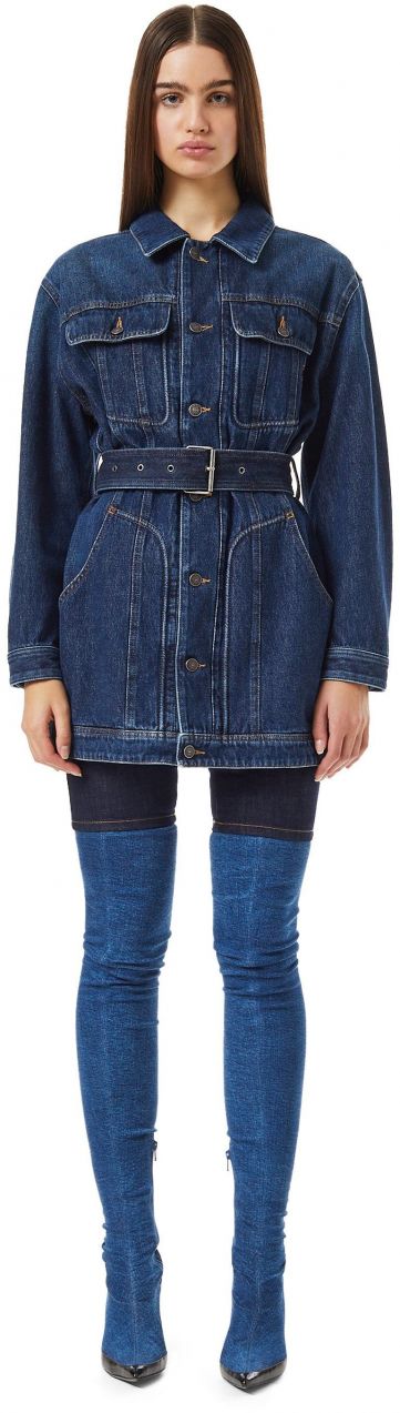 Diesel Bunda - DE-FLAMINIA JACKET modrá