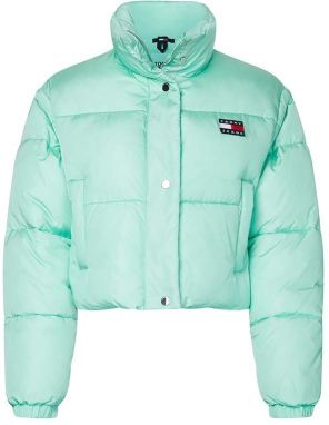 Tommy Jeans Bunda - TJW CROP VEST PUFFER JACKET zelená