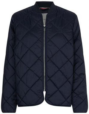 Tommy Hilfiger Bunda - QUILTED BOMBER JACKET modrá