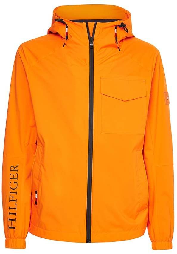 Tommy Hilfiger Bunda - TECH HOODED JACKET oranžová