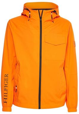 Tommy Hilfiger Bunda - TECH HOODED JACKET oranžová