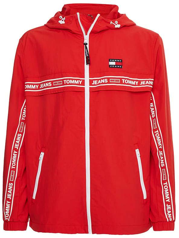 Tommy Jeans Bunda - TJM CHICAGO TAPE červená