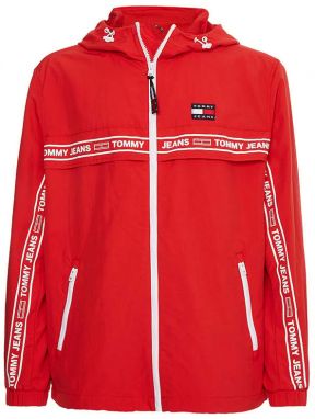 Tommy Jeans Bunda - TJM CHICAGO TAPE červená