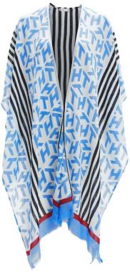 Tommy Hilfiger Kaftan - TH SUMMER BEACH KAFTAN & POUCH modrý