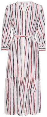 Tommy Hilfiger Šaty - VISCOSE MIDI SHIRT DRESS 3/4 SLV vzorované