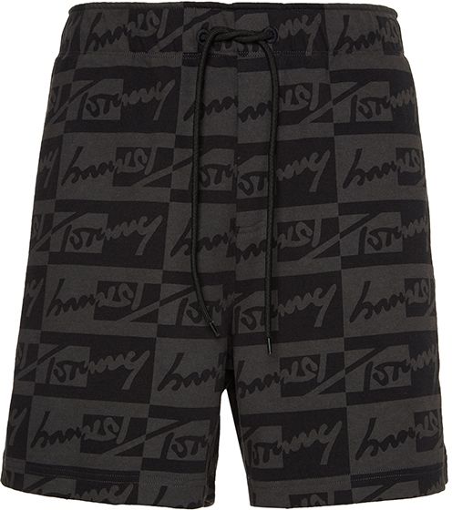 Tommy Jeans Krátke nohavice - TJM SIGNATURE AOP BEACHSHORT čierne