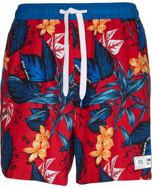 Tommy Jeans Krátke nohavice - TJM TROPICAL PRINT BEACH SHORT vzorované