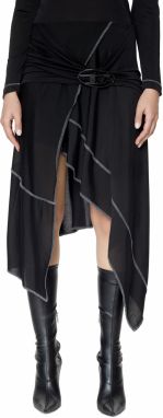 Diesel Sukňa - O-FLOUNCE SKIRT čierna