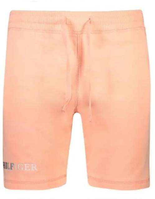 Tommy Hilfiger Krátke nohavice - CONTRAST STITCH SWEATSHORT oranžové