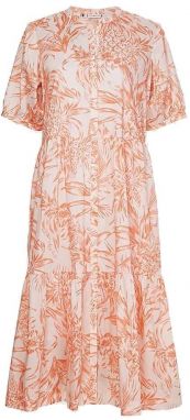 Tommy Hilfiger Šaty - CO VOILE MIDI FLARE DRESS SS vzorované