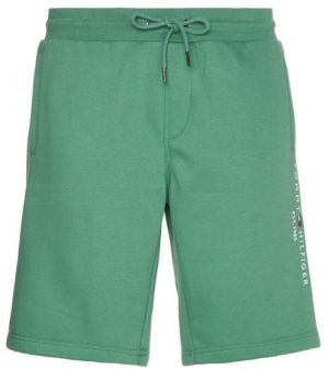 Tommy Hilfiger Krátke nohavice - TOMMY LOGO SWEATSHORTS zelené