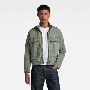 G-STAR Bunda - Utility Flap Pocket Zip Jacket zelená