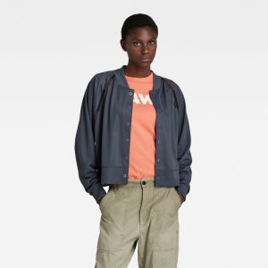 G-STAR Mikina - Bomber tweeter l\s wmn modrá