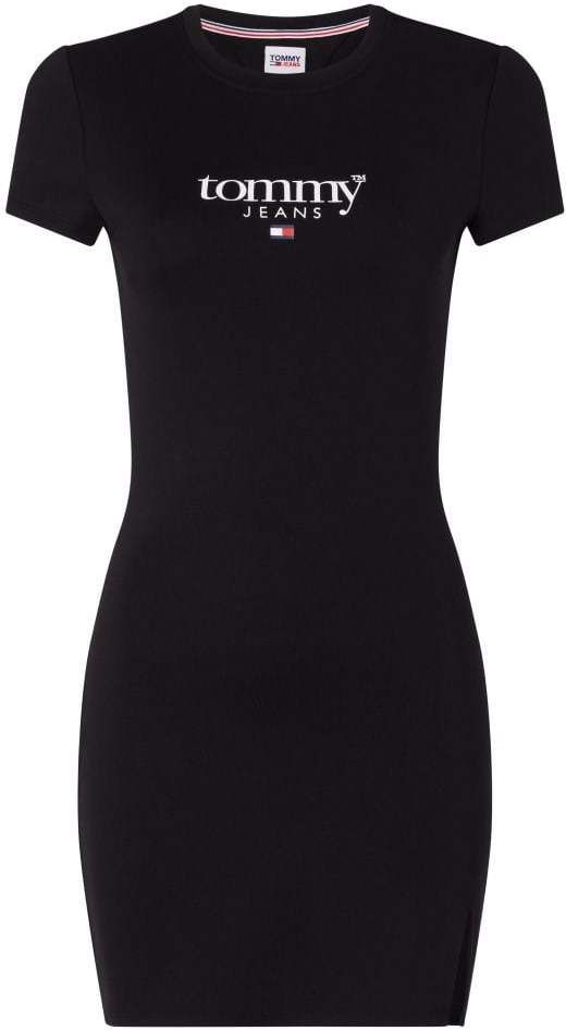 Tommy Jeans Šaty - TJW ESS LOGO 1 BODYCON DRESS čierne