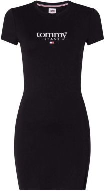 Tommy Jeans Šaty - TJW ESS LOGO 1 BODYCON DRESS čierne