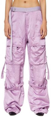 Diesel Nohavice - P-MALVAROSA TROUSERS fialové