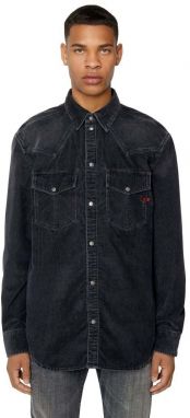 Diesel Košeľa - D-OCEAN SHIRT čierna