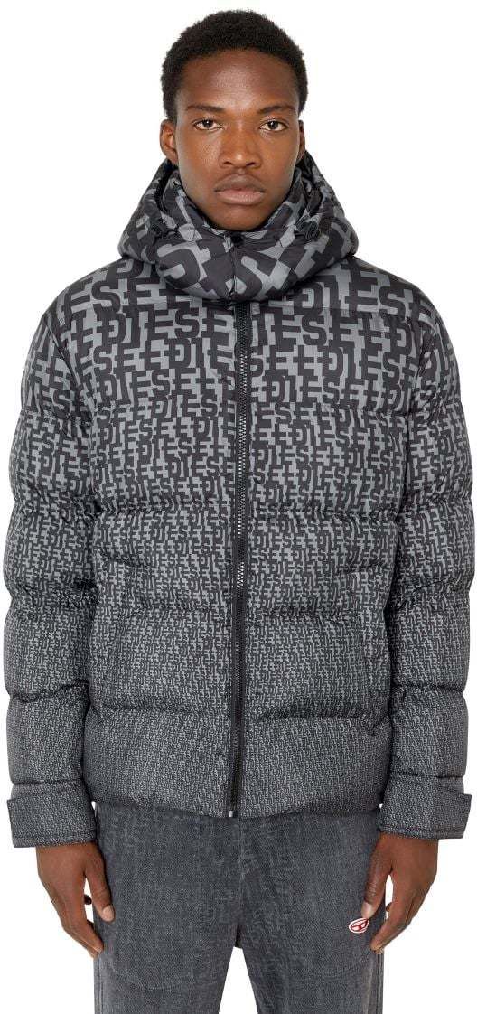 Diesel Bunda - W-STEP-MON JACKET sivá