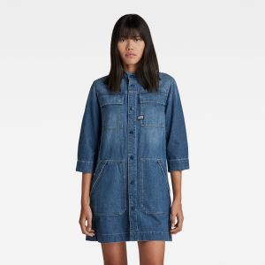 G-STAR Šaty - Shirt Dress modré