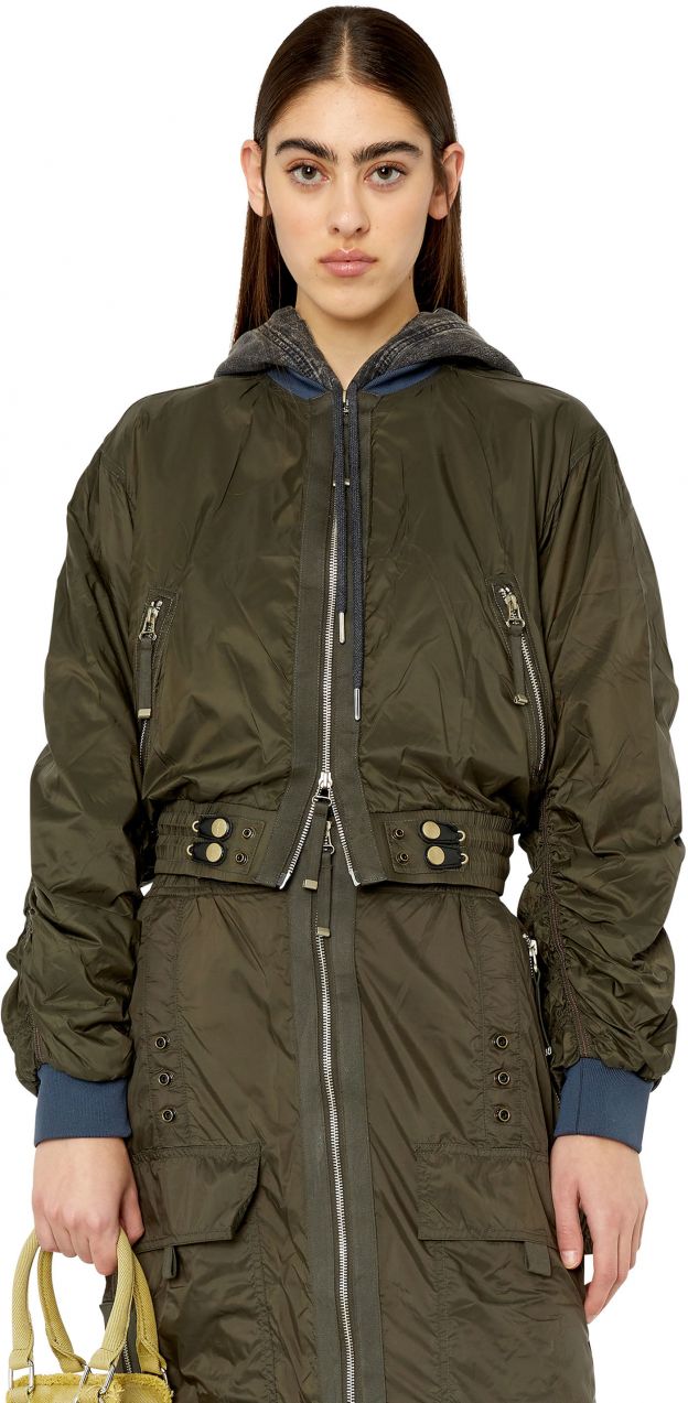 Diesel Bunda - G-NOAK JACKET zelená