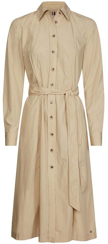 Tommy Hilfiger Šaty - LEA DRESS LS bežové