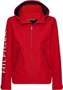 Tommy Hilfiger Bunda - FLEX HOODED BLOUSON červená