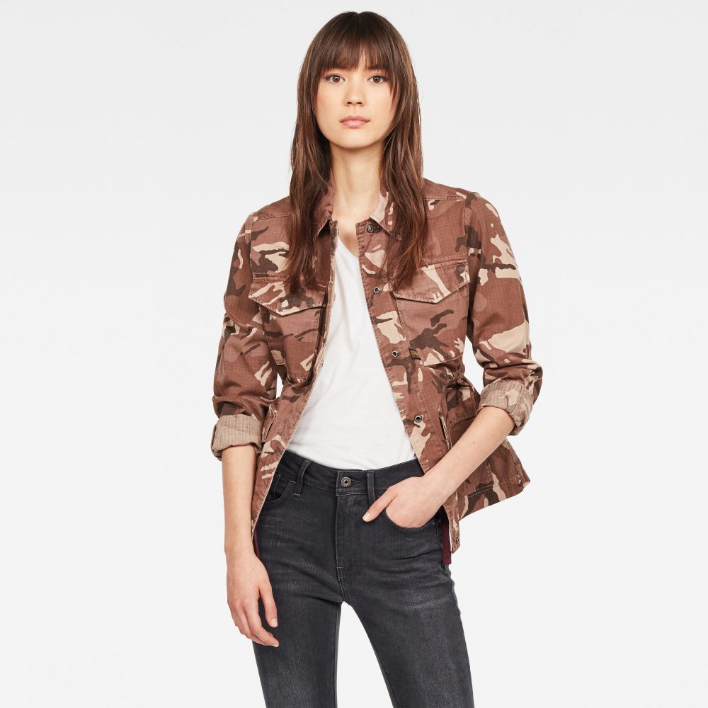 G-STAR Bunda - Rovic field overshirt wmn hnedo-piesková