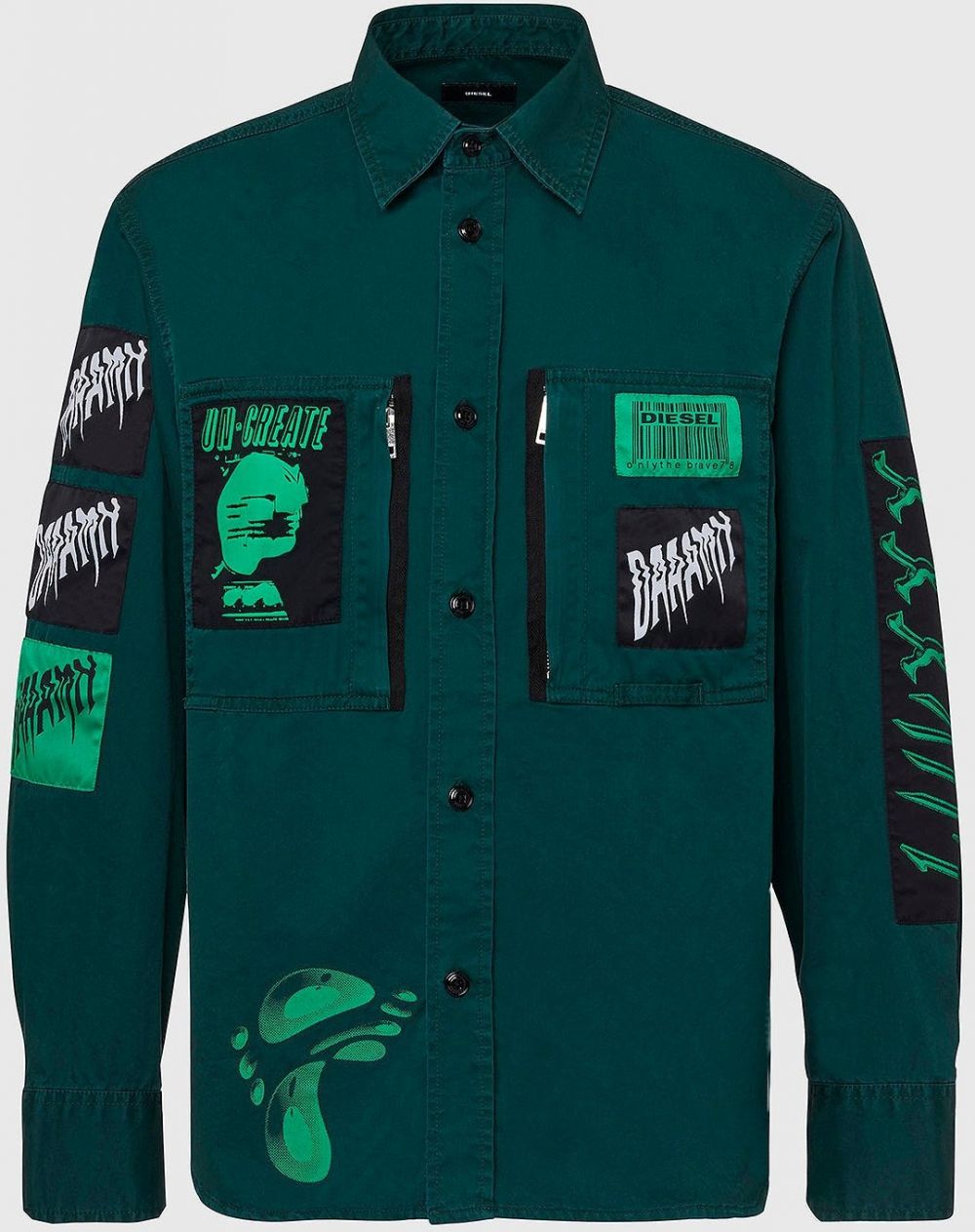 Diesel Košeľa - SMARCUS SHIRT zelená