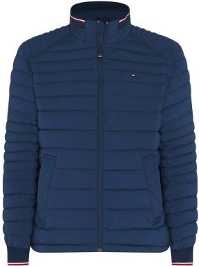 Tommy Hilfiger Bunda - STRETCH QUILTED JACKET modrá