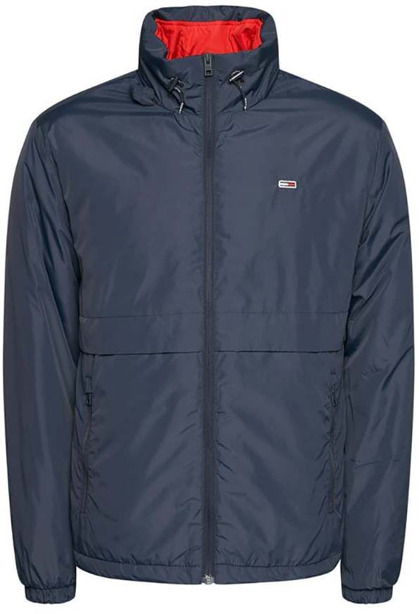 Tommy Jeans Bunda - TJM NYLON YOKE JACKET modrá