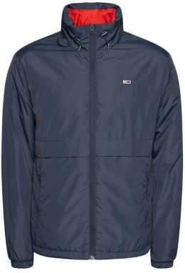 Tommy Jeans Bunda - TJM NYLON YOKE JACKET modrá