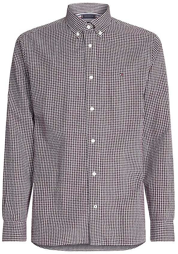 Košeľa - Tommy Hilfiger COTTON CASHMERE CHK DOBBY SHIRT šedá