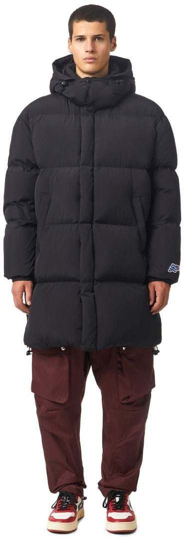 Diesel Bunda - W-ROLF-LONG JACKET čierna
