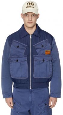Diesel Bunda - W-MANFRED JACKET modrá