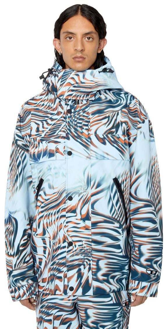 Diesel Bunda - W-TRODD-PSY JACKET modrá