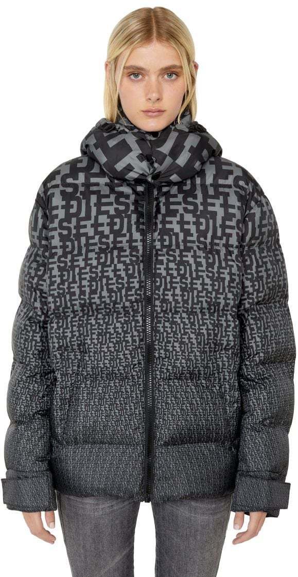 Diesel Bunda - W-STEP-MON JACKET sivá