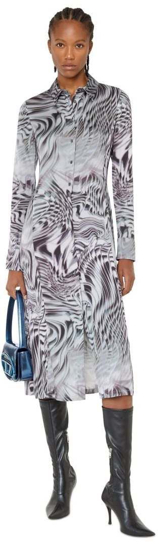 Diesel Šaty - D-TIPHA DRESS sivé