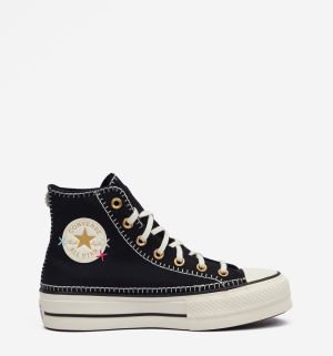 Čierne členkové tenisky Converse Chuck Taylor All Star Lift